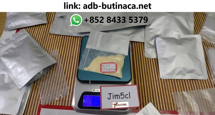 High purity ADB BUTINACA powder in lab setting with Jim5cl quality certification